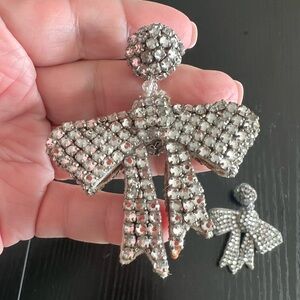 Oscar de la Renta Crystal Bow Earrings